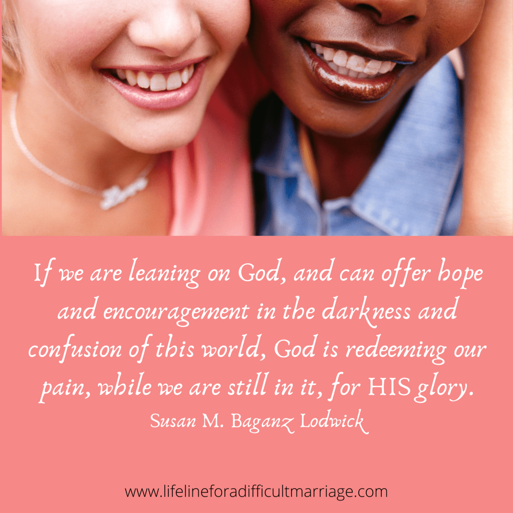 Redeeming pain, God encourages others through us.